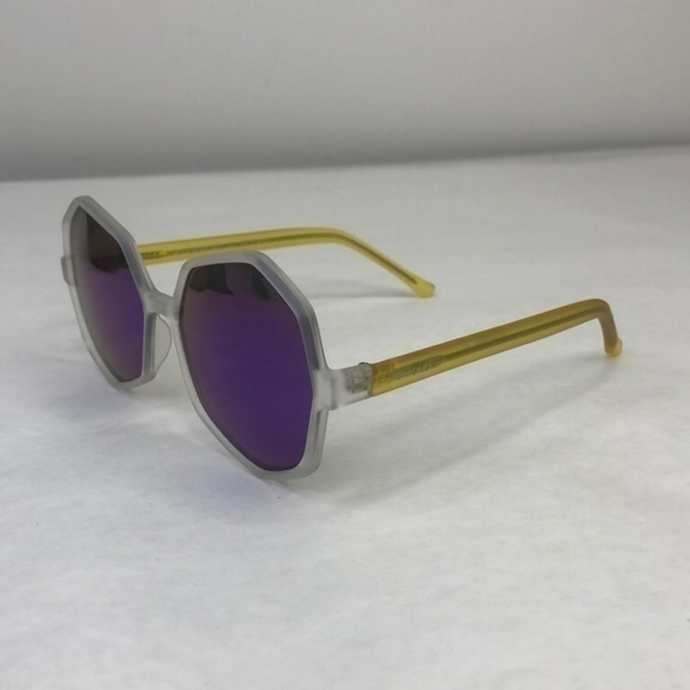 NEW KOMONO sunglasses Bonnie Ice Lemon Clear Blue Neon - Picture 11 of 13